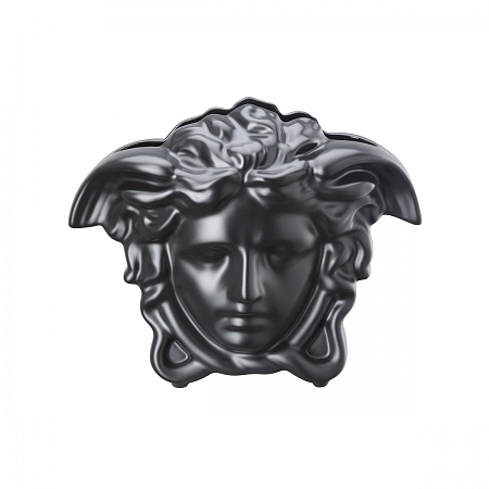 Ваза 21 см, черная, Medusa Grande Black - Rosenthal Versace