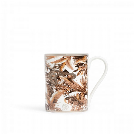 Фарфоровая кружка Roberto Cavalli TROPICAL JUNGLE WHITE