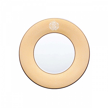 Тарелка подстановочная Roberto Cavalli Home -27,5 см серия - LIZZARD GOLD -  золото