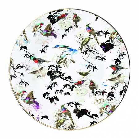 Круглое блюдо Roberto Cavalli Home - 32 см серия - Garden Birds