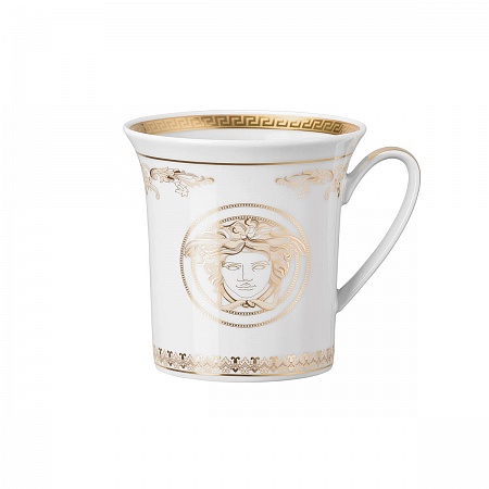Фарфоровая кружка с ручкой &quot;Medusa Gala Gold&quot; с головой Версаче -Versace Rosenthal