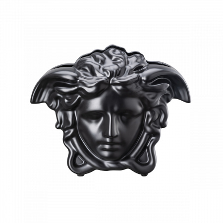 Ваза 21 см, черная, Medusa Grande Black - Rosenthal Versace