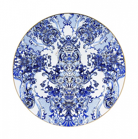 Круглое блюдо Roberto Cavalli Home -32 см серия - AZULEJOS