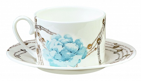 Чайная пара - 0,2 л Blumarine &quot;PEONIA COLOR TURCHESE/TURQUOISE&quot;